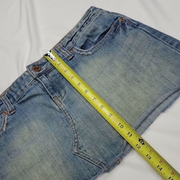 10 AEO mini denim jean skirt micro AMERICAN EAGLE OUTFITTERS medium large - Picture 11 of 11